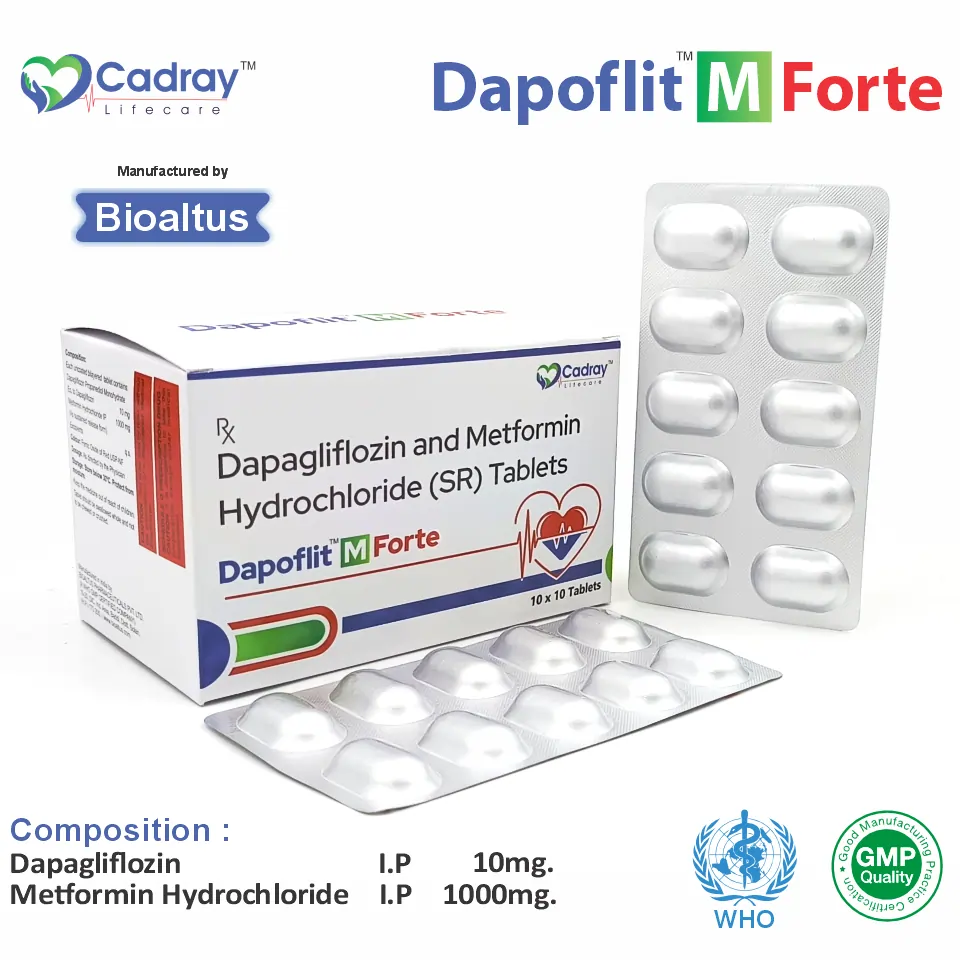 Dapagliflozin 10mg + Metformin 1000mg | Antidiabetic Segment | Best Price for PCD Pharma Franchise